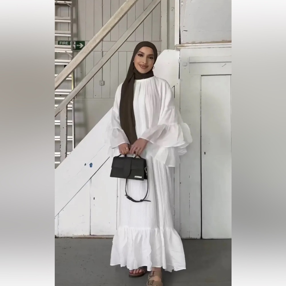 Nwt h&m flounced kaftan dress